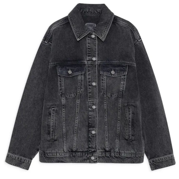 Anine Bing Charcoal Denim Jacket - Picture 5 of 6